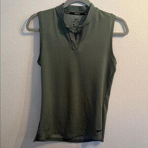 Nike Women's Green Sleeveless Golf Polo